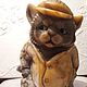 Sculpture cat 'Deputy' from the Ural stone Anhydrite. Figurines. Kamnerezy-urala. My Livemaster. Фото №4