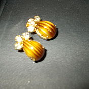 Винтаж handmade. Livemaster - original item Vintage earrings: Clips Beetle. Handmade.
