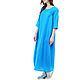 Sky blue dress made of 100% linen. Dresses. etnoart. My Livemaster. Фото №5