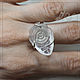 Silver ring 'rose' with natural rose quartz. Rings. Firuza. My Livemaster. Фото №5