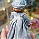 Ватная ёлочная игрушка. Девочка в голубом. Елочные игрушки. Lineledolls ⠀Авторские куклы и ООАК. Ярмарка Мастеров.  Фото №4