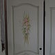 Дверь деревянная расписная, дверь для дома, роспись дверей и мебели. Пример росписи межкомнатных дверей на заказ.