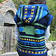 Vest "Western"Blue. Vests. Authorial Knitting Gayane. My Livemaster. Фото №4