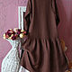 The boho dress of flax  Cinnamon. Dresses. Olgalevas. My Livemaster. Фото №4
