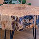 Журнальный столик из массива дерева с эпоксидной смолой. Столы. U_raspil (yurij-stenkin). Интернет-магазин Ярмарка Мастеров.  Фото №2