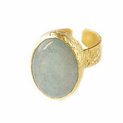 Украшения handmade. Livemaster - original item Agate Ring, Oval gold ring, agate ring. Handmade.