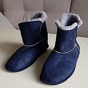 Обувь ручной работы handmade. Livemaster - original item Homemade Ugg boots made of sheepskin blue. Handmade.