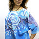 Blusa de 'Fantasía' - seda natural, batik. Blouses. studiya. Интернет-магазин Ярмарка Мастеров.  Фото №2