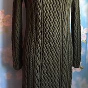 Одежда handmade. Livemaster - original item Dress knit color military. Handmade.