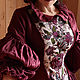 Платье изо льна с ручной аппликацией "Барбара", Платья, Тверь,  Фото №1
