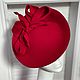 Красная ассиметричная шляпка с бантом «Леди», Шляпы, Санкт-Петербург,  Фото №1