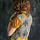 Felted vest 'Gray-saffron, curly', Vests, Irkutsk,  Фото №1