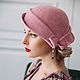 Velour hat 'Coquette old rose'. Hats1. Novozhilova Hats. Online shopping on My Livemaster.  Фото №2