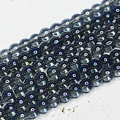 Материалы для творчества handmade. Livemaster - original item Beads 48 pcs round 4 mm Gray-blue. Handmade.