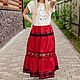 Tiered skirt made of linen 'Duchess'. Skirts. Olga Lado. My Livemaster. Фото №4