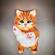 Миниатюрный котёнок Рыжик. Интерьерная кукла. Lerlik_miniatures. Ярмарка Мастеров.  Фото №4