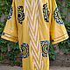 Uzbek robe made of suzane and ikat. Boho coat. Silk kimono. S035, Robes, Odintsovo,  Фото №1
