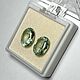 Аквамарины пара на серьги, 12.2 ct. Серьги классические. Камни натуральные, Jeweller138. Ярмарка Мастеров.  Фото №4
