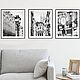 Paris Paintings Black and White Photo Paintings City Triptych Architecture, Fine art photographs, Moscow,  Фото №1