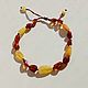Bracelet made of natural amber of different colors braided No. №7. Braided bracelet. BalticAmberJewelryRu Tatyana. Online shopping on My Livemaster.  Фото №2