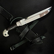 Нож ручной работы "Керамбит" (Дамаск ZDI-1016,микарта)