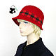 Elegant women's felt hat ' Slouch'. Scarlet. Hats1. Mishan (mishan). My Livemaster. Фото №4
