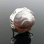 Лабрадор натуральный в серебре кольцо (687)