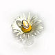 Кольцо с крупным красивым золотистым рутиловым кварцем Солнце(серебро), Кольца, Брянск,  Фото №1