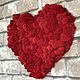 Order Heart made of stabilized moss 30*35 cm red. Антонина Литовкина - Озеленение (Планета Флористики). Livemaster. . Kits for photo shoots Фото №3