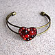 Heart bracelet red color. Hard bracelet. fiorellino. Online shopping on My Livemaster.  Фото №2