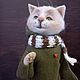 Котик.Игрушка из шерсти, Войлочная игрушка, Санкт-Петербург,  Фото №1