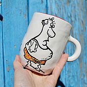 Посуда handmade. Livemaster - original item Cup Cartoon to order Mug with drawings to order Caricature. Handmade.