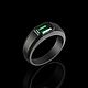Кольцо «Minimalism» из черного золота 750 пробы с Изумрудом. Кольца. BUGAKOV jewelry. Ярмарка Мастеров.  Фото №4