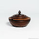 Wooden cedar sugar bowl for honey, salt, spices #K49. Sugar Bowls. ART OF SIBERIA. Online shopping on My Livemaster.  Фото №2