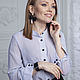 Women's blouse made of chiffon with polka dots BLACK&WHITE, Blouses, Moscow,  Фото №1