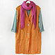 Mustard vest-cardigan made of 100% linen. Vests. etnoart. Online shopping on My Livemaster.  Фото №2