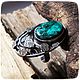 Malachite Ural ring 'Spring garden'. Rings. Interslesar  Dmitry Kosoplechev. Online shopping on My Livemaster.  Фото №2