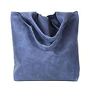 Сумки и аксессуары handmade. Livemaster - original item Shopper leather bag crazy horse bag bag bag string bag T- shirt. Handmade.