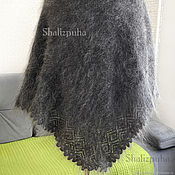 Аксессуары handmade. Livemaster - original item Shawls: grey down shawl 150h145 cm ( 321). Handmade.