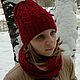 Заказать Комплект "Марсала". IrinaShelya. Ярмарка Мастеров. . Шапки Фото №3