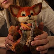 Fox Ginger. fulled (felted) wool