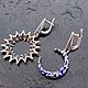Серьги "День и ночь". Серьги классические. DUN DESIGN. Интернет-магазин Ярмарка Мастеров.  Фото №2
