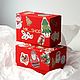 Подарочная коробка для 1 игрушки  с новогодним декором 12*8*6,5. Елочные игрушки. MK._.SHOP АВТОРСКИЕ ИГРУШКИ. Ярмарка Мастеров.  Фото №8