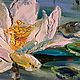 Order  Oil painting in a frame 'Magic Lotus'. Russian Oil Paintings. Livemaster. . Pictures Фото №3