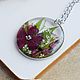 Pendant with real flowers. A pendant with a red flower as a gift to a girl. Pendant. OrlovaResinJewelry. My Livemaster. Фото №5