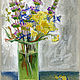  Wildflowers. Still life. Oil pastels, Pictures, Penza,  Фото №1
