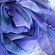 Order Scarf lavender, 170h80 cm, free painting on crepe-chiffon. arkensoie Silkyway. Livemaster. . Scarves Фото №3