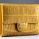 Кошелек женский из натуральной кожи крокодила IMA0079Y4. Кошельки. CrocShop товары из экзотической кожи. Ярмарка Мастеров.  Фото №5