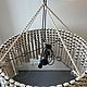 Заказать Люстра из шариков макраме, большая белая люстра. Zaf macrame. Дизайнерский свет. Ярмарка Мастеров. . Люстры Фото №3