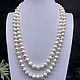 Long beads for women made of pearls large white pearls, Beads2, Moscow,  Фото №1